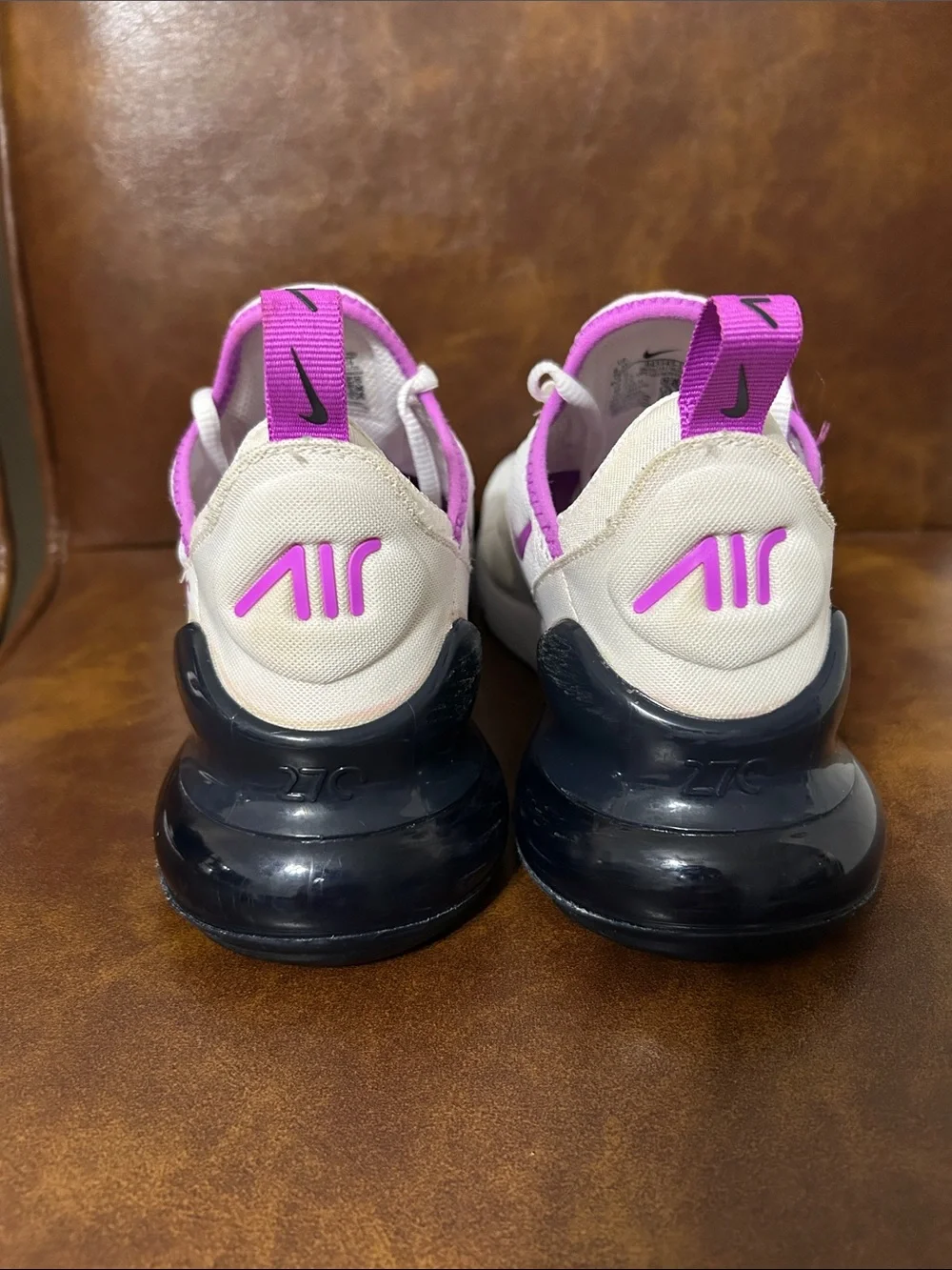 Nike  Air270 Sneakers - White with Purple Accents